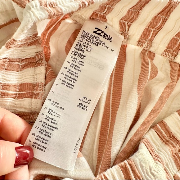 | billabong • road trippin light brown striped short • small | - Picture 8 of 13